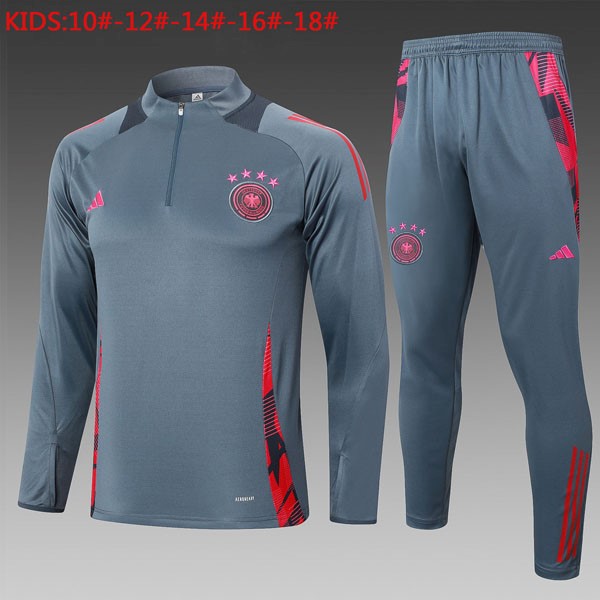 Niños Sudadera De Training Alemania 2024-25 Gris Rosa 3